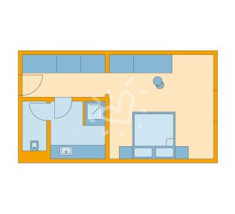 Zimmerskizze Alpenrose Zürs Double Room Economy
