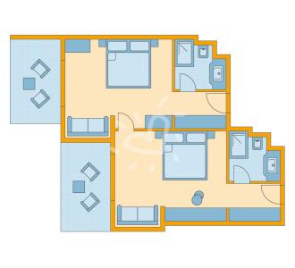 Zimmerskizze Nobilis Family Double Room Superior Main Building Connecting Door