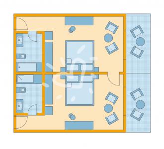Zimmerskizze Familienzimmer