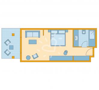 Zimmerskizze Single-mit-Kind-Zimmer Haupthaus/Single with Child Double Room Classic Main Building