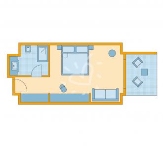 Zimmerskizze Single-mit-Kind-Zimmer Village/Single with Child Double Room Classic Village