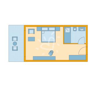 Zimmerskizze Masmavi Single with Child Double Room Main Building