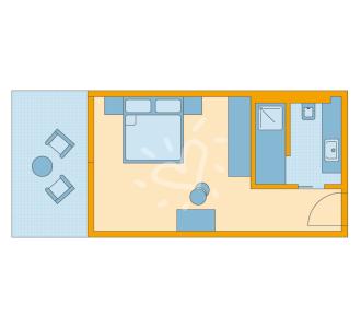 Zimmerskizze Kyllini Double Room Classic