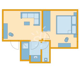 Zimmerskizze Fuerteventura Juniorsuite im Bungalow