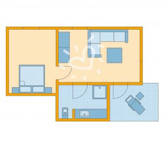 Zimmerskizze Juniorsuite Superior im Bungalow