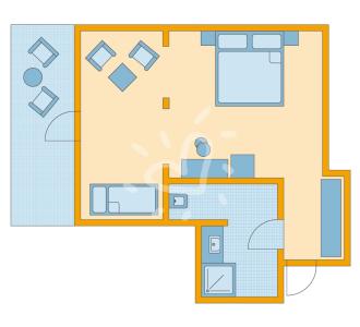 Zimmerskizze Djerba Juniorsuite im Bungalow