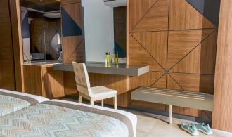 Bodrum Double Room Mainbuilding Schreibtisch