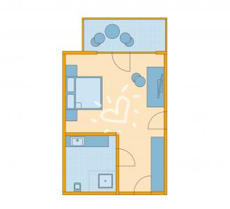 Zimmerskizze Hochkönig Doppelzimmer im Neubau