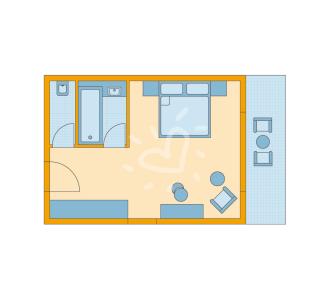 Zimmerskizze Africana Double Room Economy