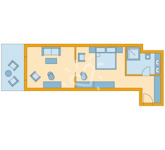 Zimmerskizze Marmari Palace Family Room Sea View Dusche