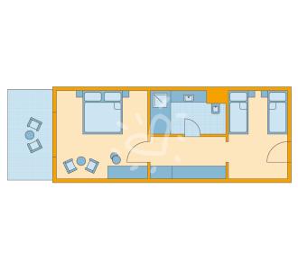 Zimmerskizze Kalawy Family Room