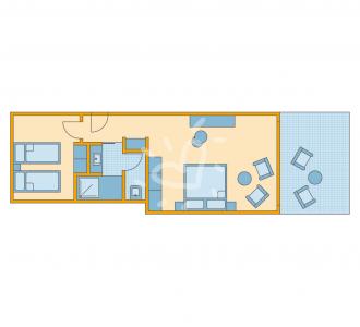 Zimmerskizze Naga Bay Familienzimmer mit Meerblick