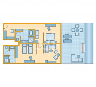 Zimmerskizze Naga Bay Swim-up-Familiensuite