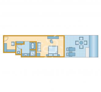 Zimmerskizze Naga Bay Swim-up-Juniorsuite