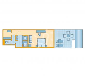 Zimmerskizze Naga Bay Swim-up-Juniorsuite mit Meerblick