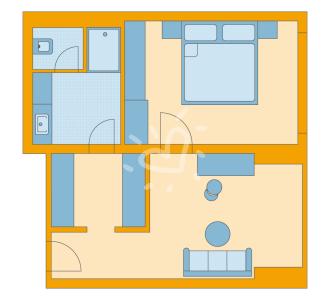 Zimmerskizze Schlanitzen Alm Familien-/Dreibettzimmer