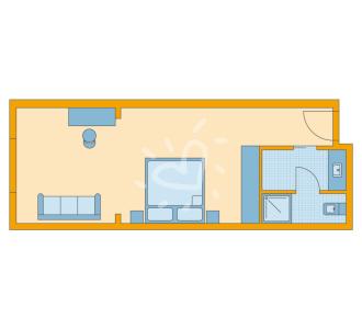 Zimmerskizze Schlanitzen Alm Doppelzimmer Alleinbenutzung