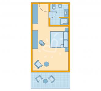 Zimmerskizze Rocca Nettuno Doppelzimmer Superior