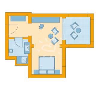 Zimmerskizze TML Redsina Sharm el Sheikh Double Room Economy Doppelbett