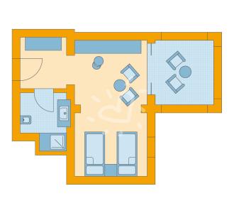 Zimmerskizze TML Redsina Sharm el Sheikh Double Room Pool View