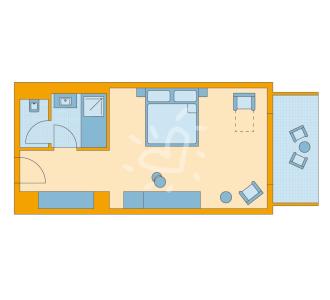 Zimmerskizze Boa Vista Double Room Classic Sea View