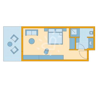 Zimmerskizze Esquinzo Playa Double Room Economy