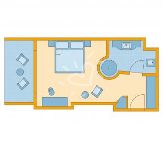 Zimmerskizze Single with Child Double Room Classic