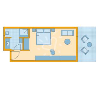 Zimmerskizze Esquinzo Playa Single with Child Double Room Classic