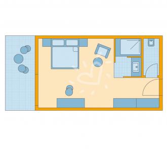 Zimmerskizze Doppelzimmer Pueblo