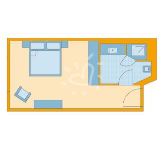 Zimmerskizze Fleesensee Single with Child Double Room Classic